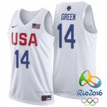 Maglia USA 2016 Draymond Green #14 Bianco