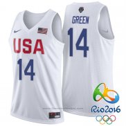 Maglia USA 2016 Draymond Green #14 Bianco