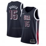 Maglia USA 2024 Devin Booker #15 Blu