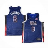 Maglia USA 2024 Kawhi Leonard #8 Blu