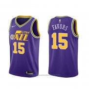 Maglia Utah Jazz Derrick Favors #15 Hardwood Classics Viola