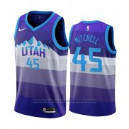 Maglia Utah Jazz Donovan Mitchell #45 Throwback 2019-20 Viola