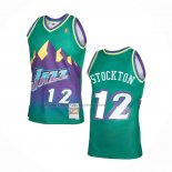 Maglia Utah Jazz John Stockton #12 Mitchell & Ness 1996-97 Verde