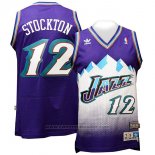 Maglia Utah Jazz John Stockton #12 Retro Viola