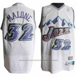 Maglia Utah Jazz Karl Malone #32 Retro Bianco