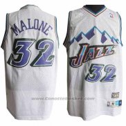 Maglia Utah Jazz Karl Malone #32 Retro Bianco