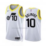 Maglia Utah Jazz Leandro Bolmaro #10 Association 2022-23 Bianco