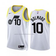 Maglia Utah Jazz Leandro Bolmaro #10 Association 2022-23 Bianco