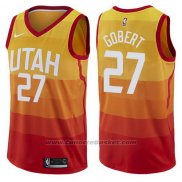 Maglia Utah Jazz Rudy Gobert #27 Citta 2017-18 Giallo