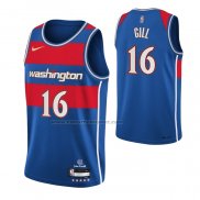 Maglia Washington Wizards Anthony Gill NO 16 Citta 2021-22 Blu