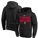 Felpa con Cappuccio Los Angeles Clippers Practice Performance 2022-23 Nero