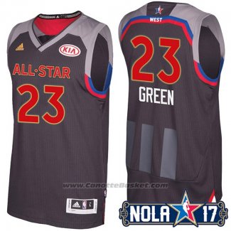 Maglia All Star 2017 Golden State Warriors Draymond Green #23 Nero