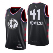 Maglia All Star 2019 Dallas Mavericks Dirk Nowitzki #41 Nero