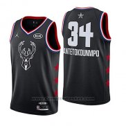 Maglia All Star 2019 Milwaukee Bucks Giannis Antetokounmpo #34 Nero