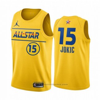 Maglia All Star 2021 Denver Nuggets Nikola Jokic #15 Or