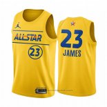 Maglia All Star 2021 Los Angeles Lakers Lebron James #23 Or