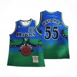 Maglia Atlanta Hawks Dikembe Mutombo NO 55 Mitchell & Ness 1996-97 Verde