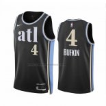 Maglia Atlanta Hawks Kobe Bufkin #4 Citta 2023-24 Nero