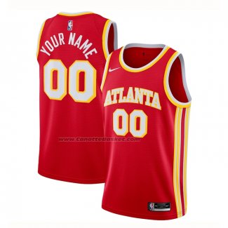 Maglia Atlanta Hawks Personalizzate Icon 2020-21 Rosso