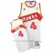 Maglia Atlanta Hawks Spud Webb #4 Retro Bianco