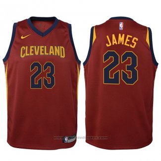 Maglia Bambino Cleveland Cavaliers LeBron James #23 2017-18 Rosso