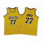 Maglia Bambino Los Angeles Lakers Luka Doncic No 77 Icon 2024-25 Giallo