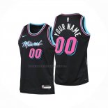 Maglia Bambino Miami Heat Personalizzate Citta 2025-26 Nero