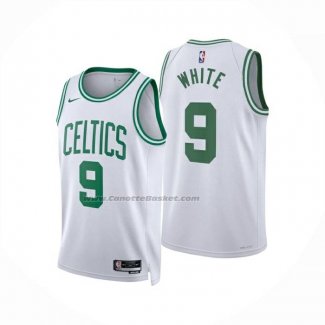 Maglia Boston Celtics Derrick White No 9 Association 2023-25 Bianco