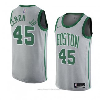 Maglia Boston Celtics Walter Lemon Jr. #45 Citta 2018-19 Grigio
