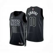 Maglia Brooklyn Nets Ben Simmons No 10 Statement 2024-25 Nero