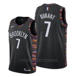 Maglia Brooklyn Nets Kevin Durant #7 Citta 2019-20 Nero