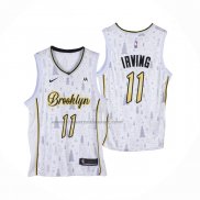 Maglia Brooklyn Nets Kyrie Irving NO 11 Christmas Bianco