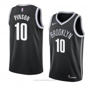 Maglia Brooklyn Nets Theo Pinson #10 Icon 2018 Nero