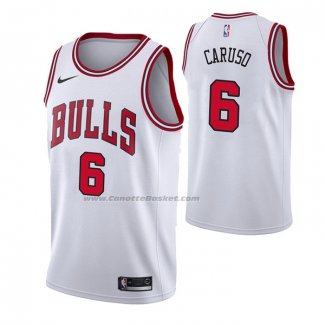 Maglia Chicago Bulls Alex Caruso NO 6 Association 2021 Bianco