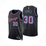 Maglia Chicago Bulls Carlik Jones No 30 Citta 2025-26 Nero