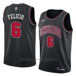 Maglia Chicago Bulls Cristiano Felicio #6 Statement 2018 Nero