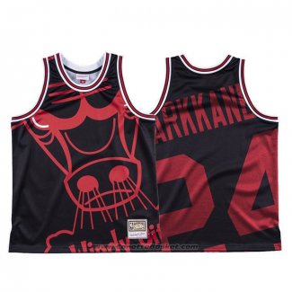 Maglia Chicago Bulls Lauri Markkanen #24 Mitchell & Ness Big Face Nero