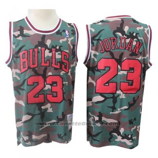 Maglia Chicago Bulls Michael Jordan #23 Camuffamento Verde