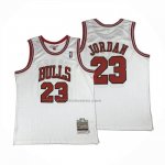 Maglia Chicago Bulls Michael Jordan No 23 Autentico 1997-98 Bianco