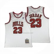 Maglia Chicago Bulls Michael Jordan No 23 Autentico 1997-98 Bianco