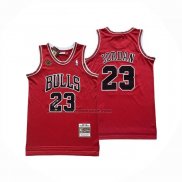 Maglia Chicago Bulls Michael Jordan No 23 Mitchell & Ness 1997-98 Rosso Firmada