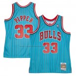 Maglia Chicago Bulls Scottie Pippen NO 33 Mitchell & Ness 1995-96 Blu