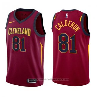 Maglia Cleveland Cavaliers Jose Calderon #81 Icon 2017-18 Rosso