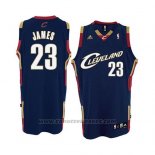 Maglia Cleveland Cavaliers Lebron James #23 Retro Blu