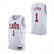 Maglia Cleveland Cavaliers Max Strus No 1 Asociacion 2025-26 Bianco