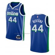 Maglia Dallas Mavericks Davis Bertans #44 Citta 2022-23 Blu