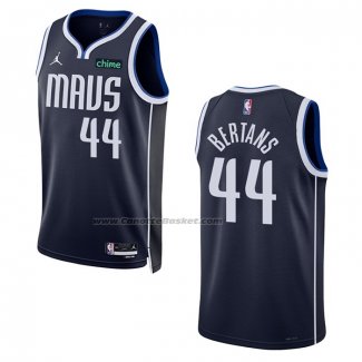 Maglia Dallas Mavericks Davis Bertans #44 Statement 2022-23 Blu