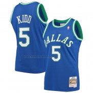 Maglia Dallas Mavericks Jason Kidd #5 Mitchell & Ness 1994-95 Blu