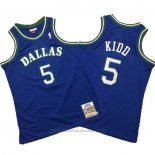 Maglia Dallas Mavericks Jason Kidd #5 Mitchell & Ness Hardwood Classics Blu