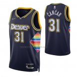 Maglia Denver Nuggets Vlatko Cancar NO 31 Citta 2021-22 Blu